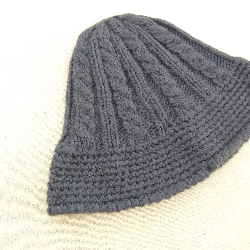 Patagonia blue gray knit bucket beanie toque hat - Picture 4 of 7